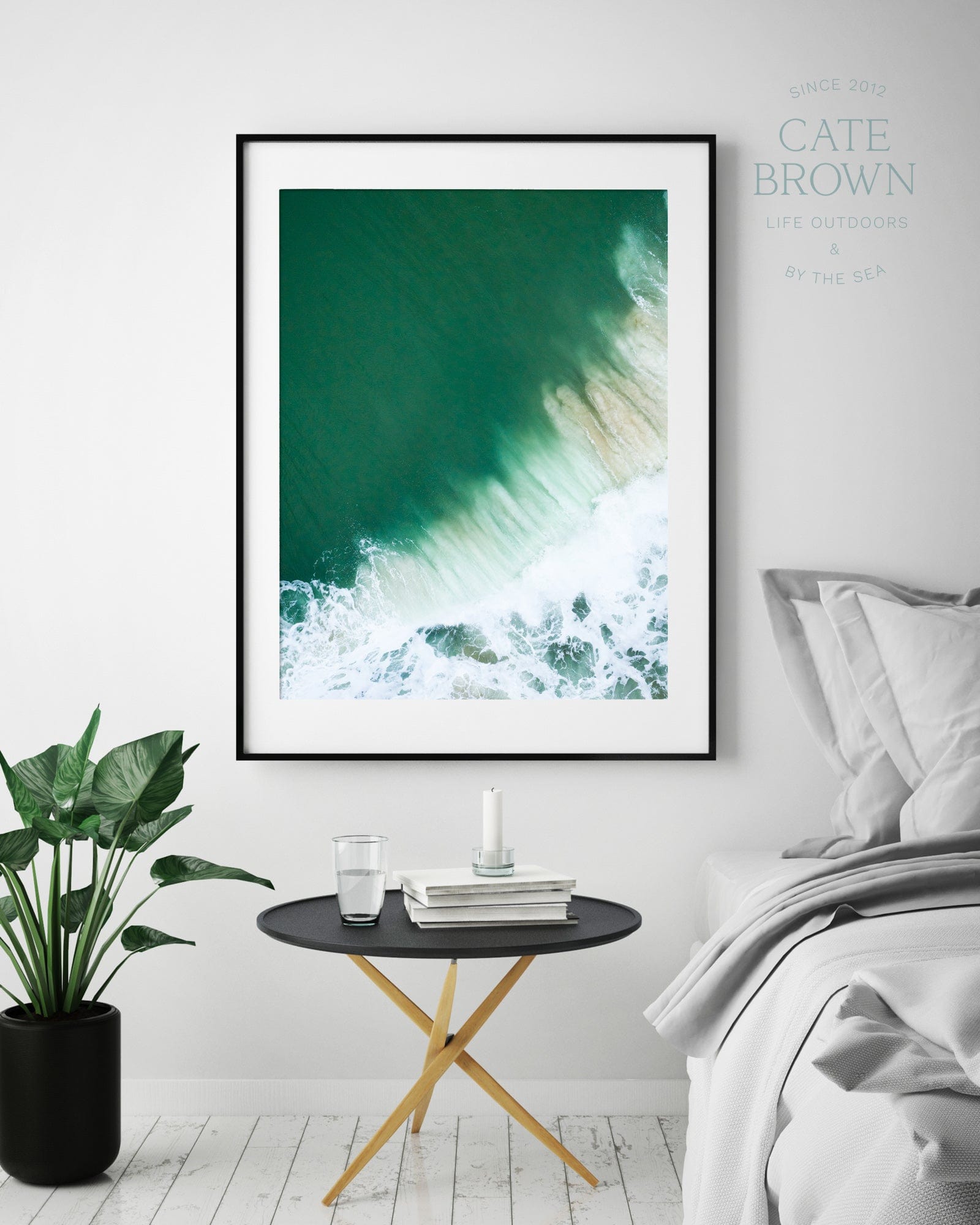 Cate Brown Photo Fine Art Print / 8"x12" / None (Print Only) East Beach #17  //  Aerial Photography Made to Order Ocean Fine Art
