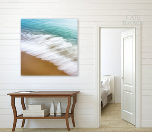 Cate Brown Photo Canvas / 16"x16" / None (Print Only) East Matunuck #1  //  Abstract Photography Made to Order Ocean Fine Art