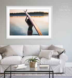 Cate Brown Photo Fine Art Print / 8"x12" / None (Print Only) Femme Sunset  //  Surf Photography Made to Order Ocean Fine Art