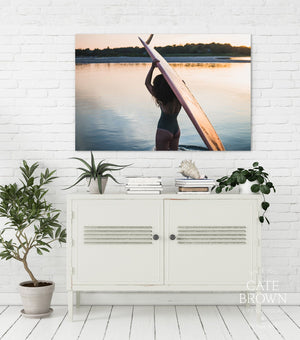 Cate Brown Photo Canvas / 16"x24" / None (Print Only) Femme Sunset  //  Surf Photography Made to Order Ocean Fine Art