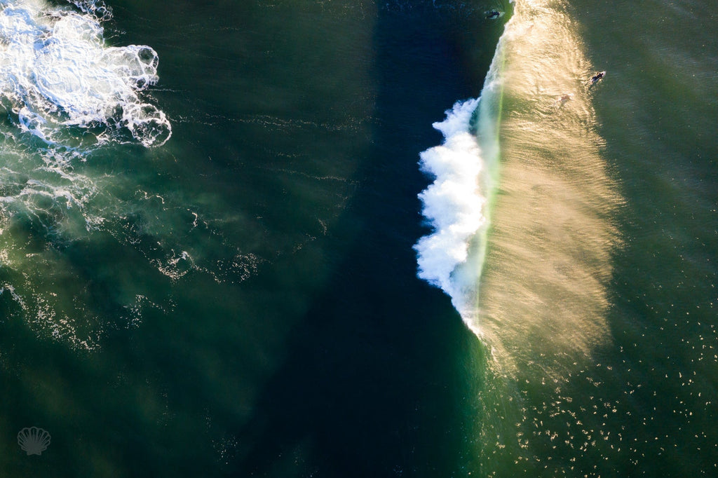 Cate Brown Photo Golden Waves  //  Aerial Photography Made to Order Ocean Fine Art
