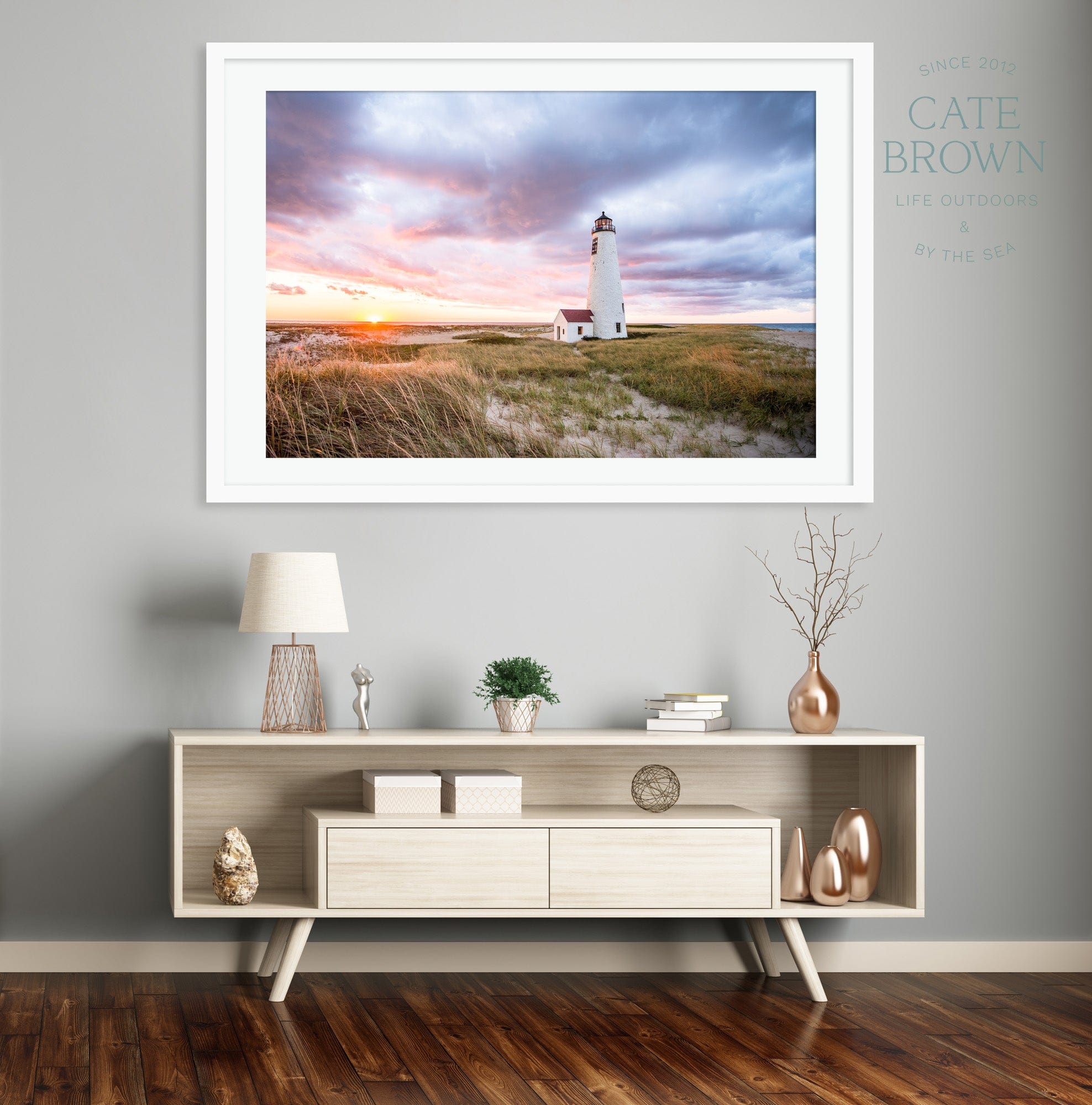 Cate Brown Photo Fine Art Print / 8"x12" / None (Print Only) Great Point Light at Sunset #6  //  Landscape Photography Made to Order Ocean Fine Art