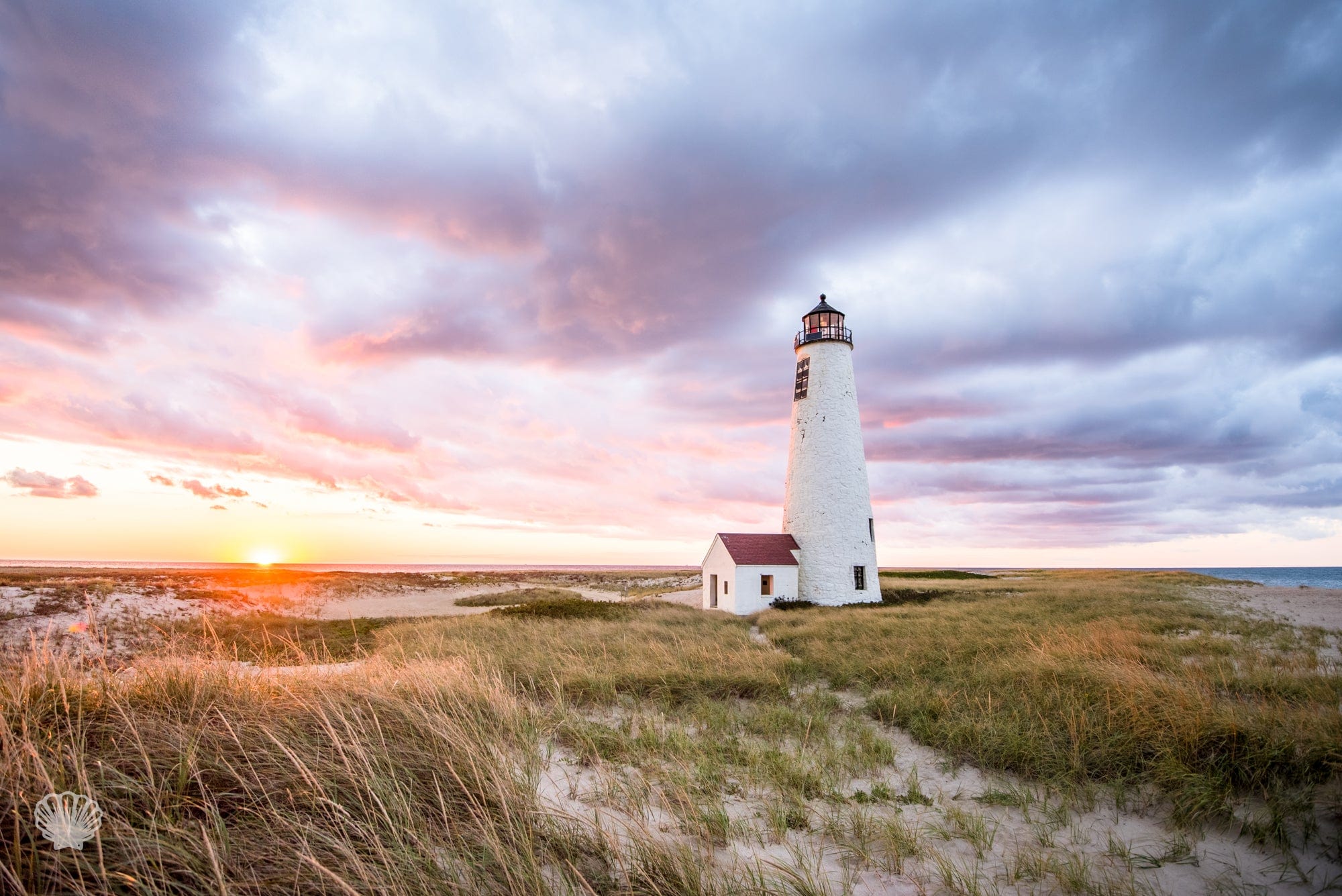 Cate Brown Photo Great Point Light at Sunset #6  //  Landscape Photography Made to Order Ocean Fine Art