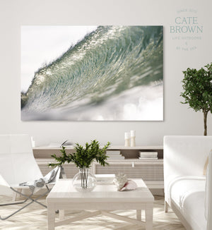 Cate Brown Photo Canvas / 16"x24" / None (Print Only) Green Crystal  //  Ocean Photography Made to Order Ocean Fine Art