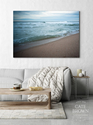 Cate Brown Photo Canvas / 16"x24" / None (Print Only) Green Hill in Focus  //  Seascape Photography Made to Order Ocean Fine Art