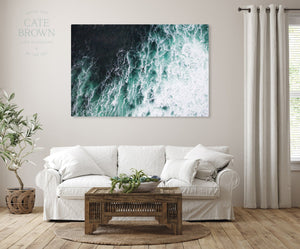 Cate Brown Photo Canvas / 16"x24" / None (Print Only) Irish #2  //  Aerial Photography Made to Order Ocean Fine Art