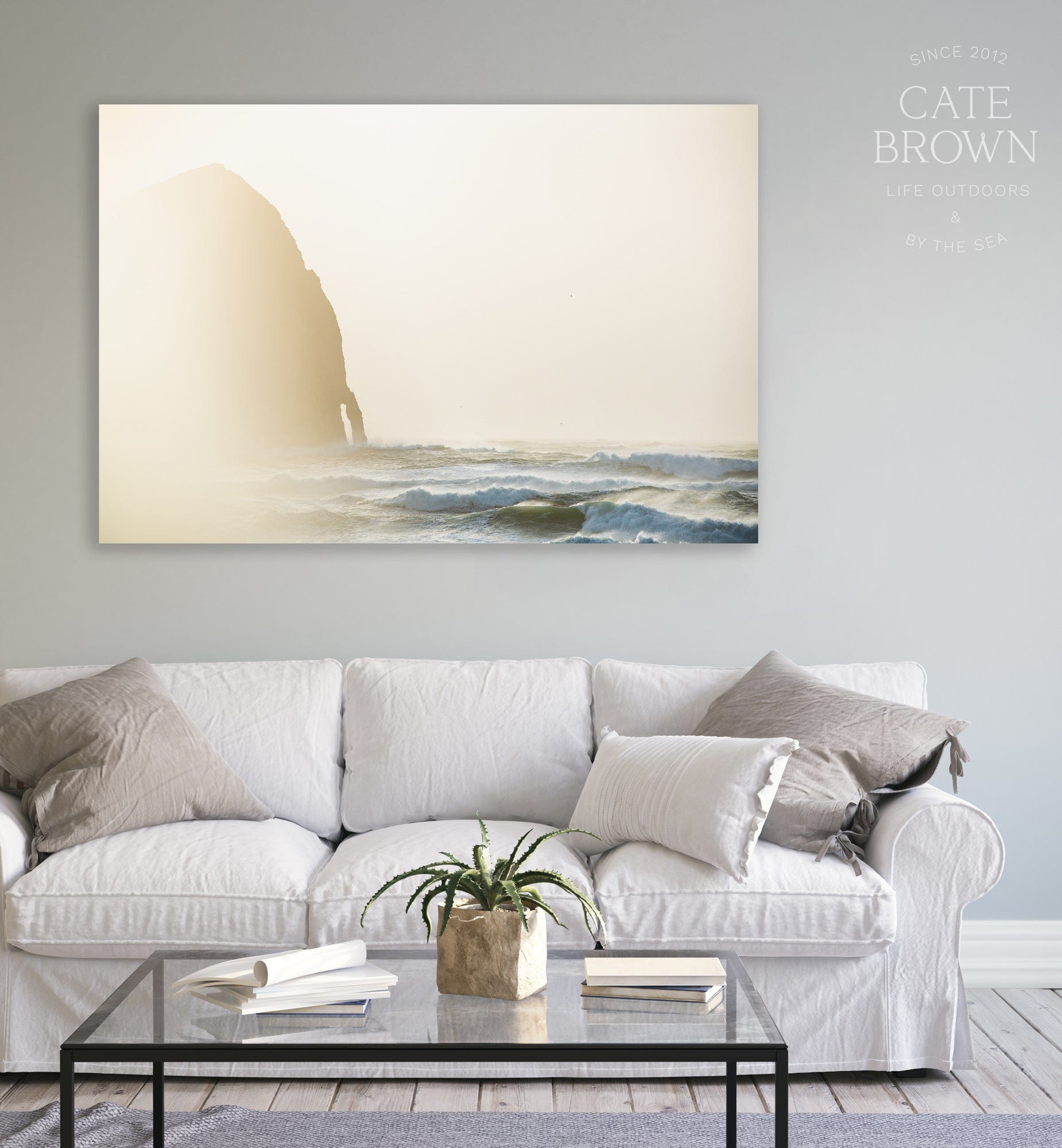 Cate Brown Photo Canvas / 16"x24" / None (Print Only) Kiwanda Golden Fury  //  Seascape Photography Made to Order Ocean Fine Art