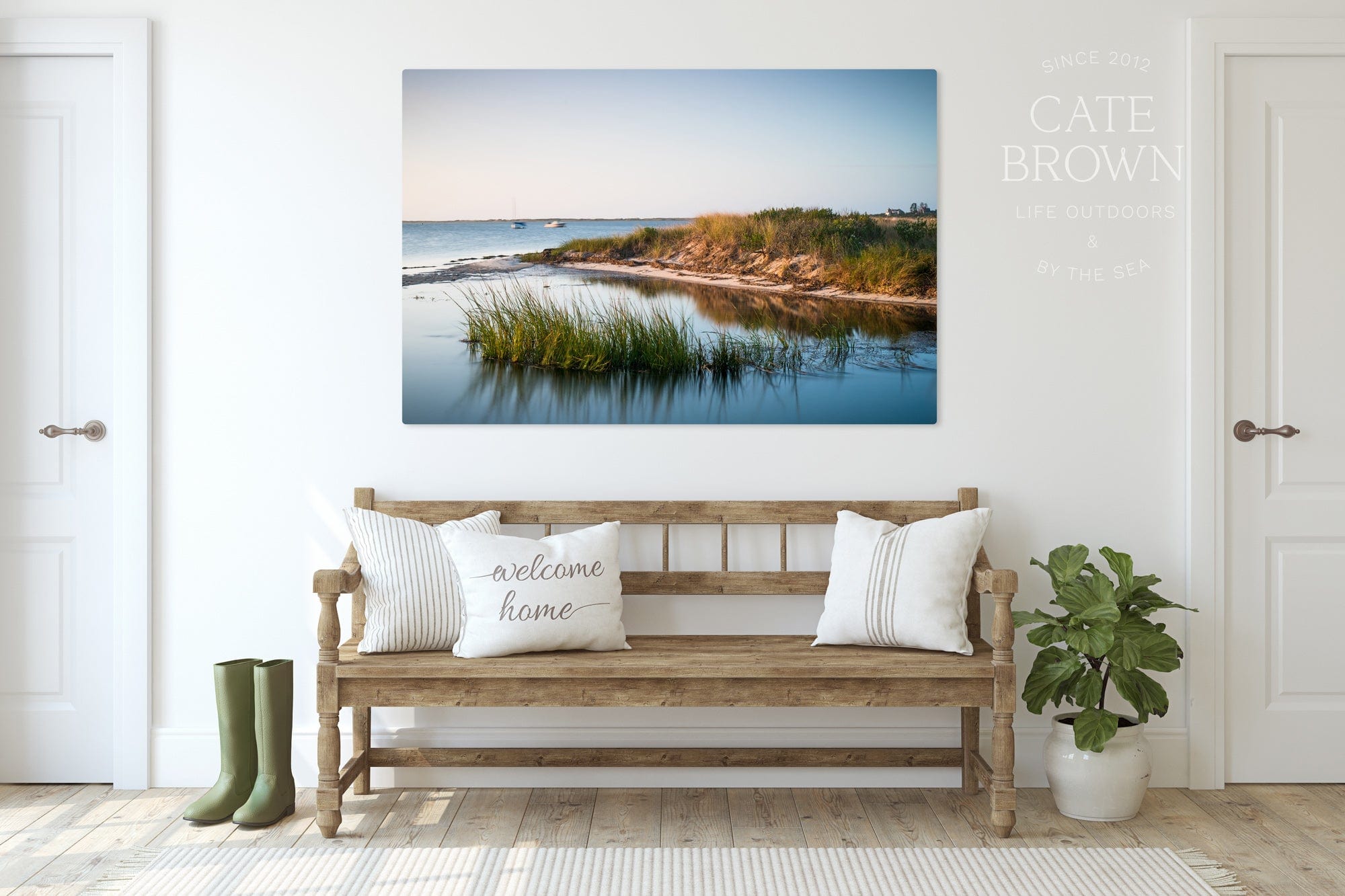 Cate Brown Photo Canvas / 16"x24" / None (Print Only) Madaket Marsh Grass #3  //  Landscape Photography Made to Order Ocean Fine Art