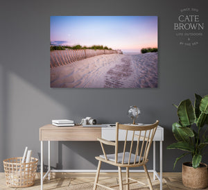 Cate Brown Photo Canvas / 16"x24" / None (Print Only) Moons and Dunes  //  Landscape Photography Made to Order Ocean Fine Art