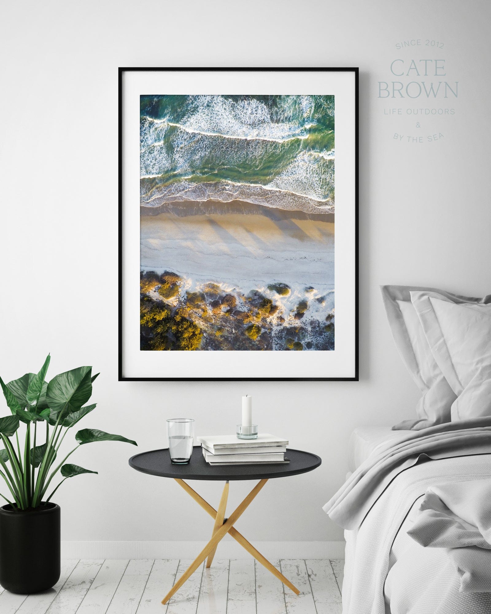 Cate Brown Photo Fine Art Print / 8"x12" / None (Print Only) Narragansett #1  //  Aerial Photography Made to Order Ocean Fine Art