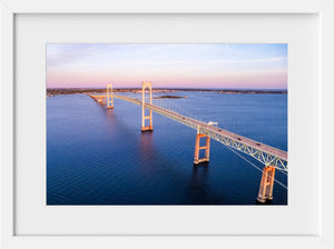 Cate Brown Photo Newport Bridget at Dusk  //  Aerial Photography Made to Order Ocean Fine Art