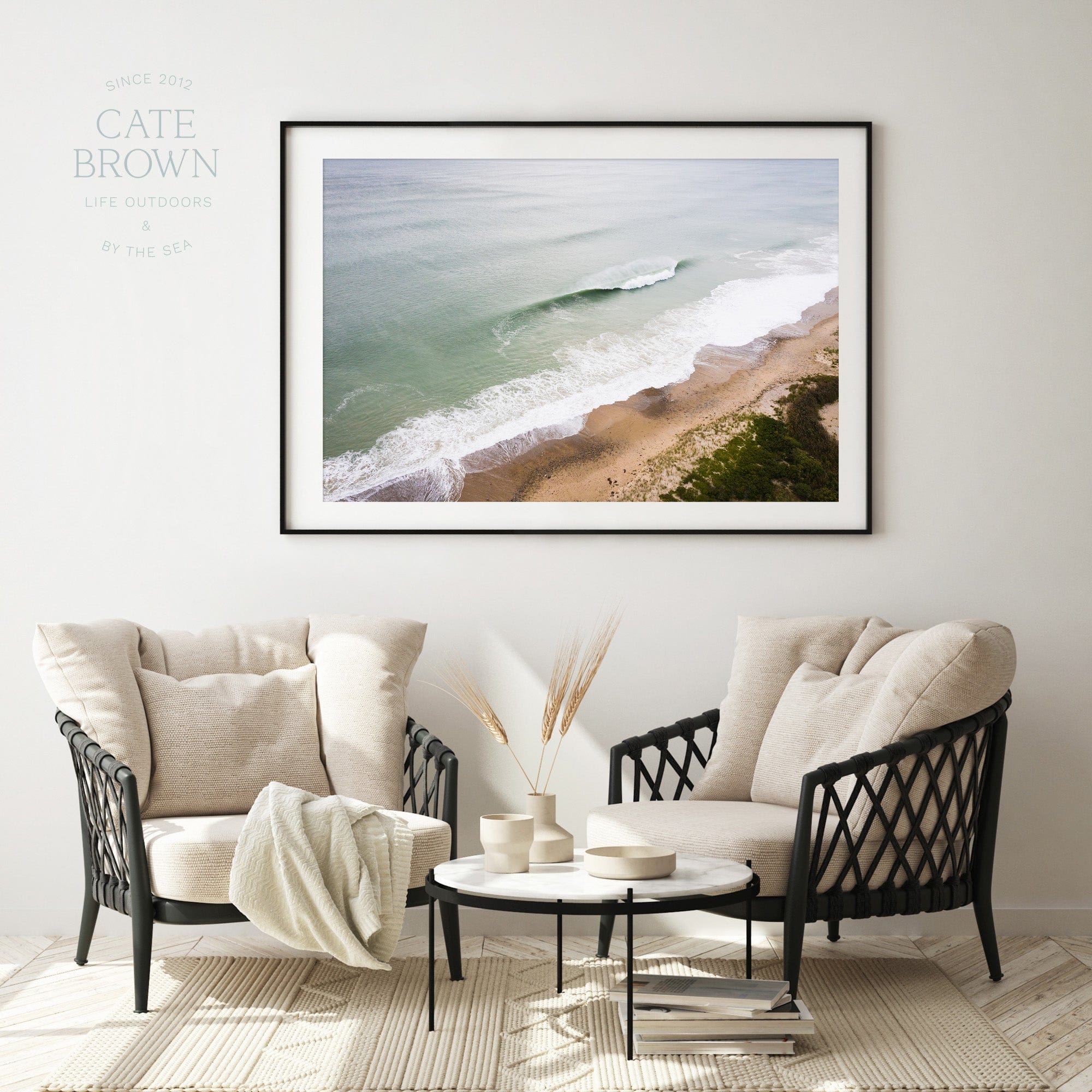 Cate Brown Photo Fine Art Print / 8"x12" / None (Print Only) Ocean View from Moonstone #4  //  Aerial Photography Made to Order Ocean Fine Art