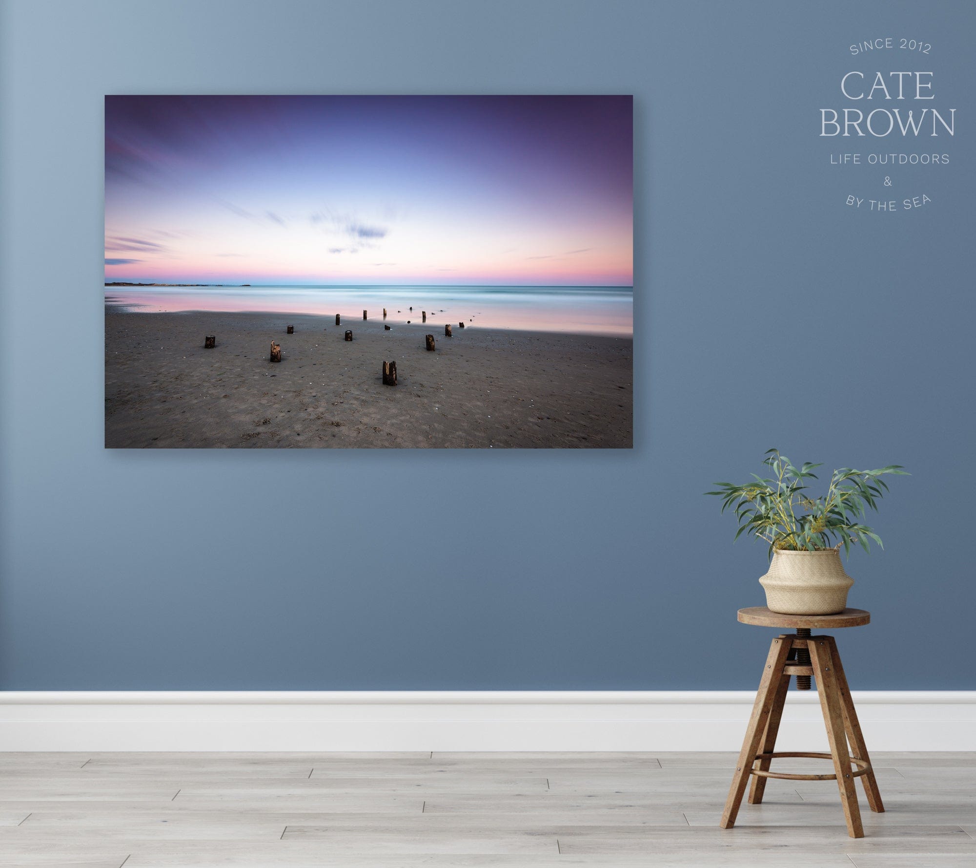 Cate Brown Photo Canvas / 16"x24" / None (Print Only) Old Narragansett Pier at Dusk  //  Seascape Photography Made to Order Ocean Fine Art