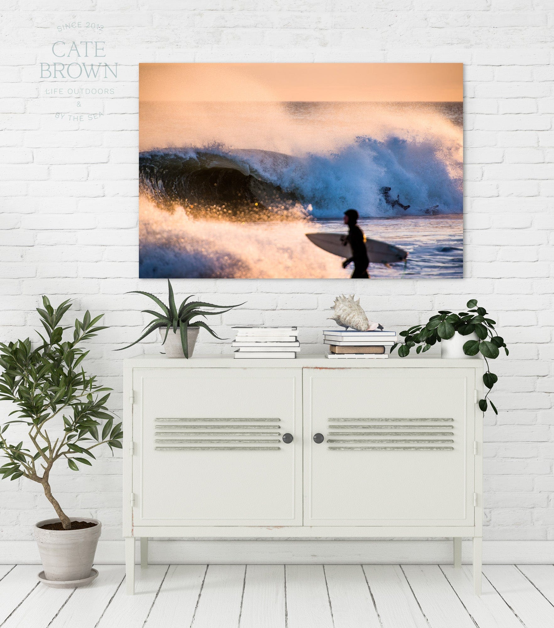 Cate Brown Photo Canvas / 16"x24" / None (Print Only) Riley Sunset Surf  //  Surf Photography Made to Order Ocean Fine Art