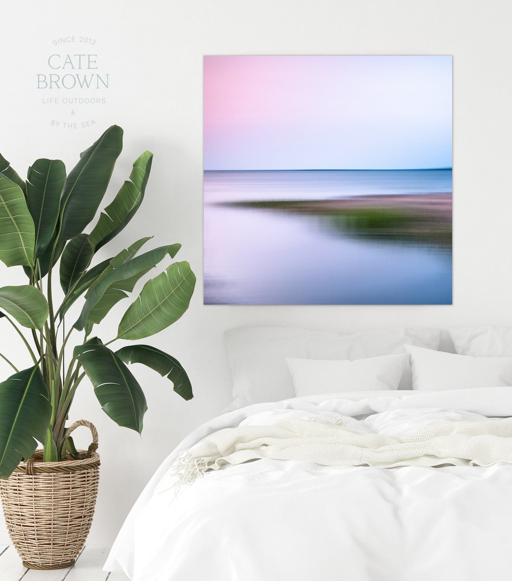 Cate Brown Photo Canvas / 16"x16" / None (Print Only) Rome Point in Summer #1  //  Abstract Photography Made to Order Ocean Fine Art
