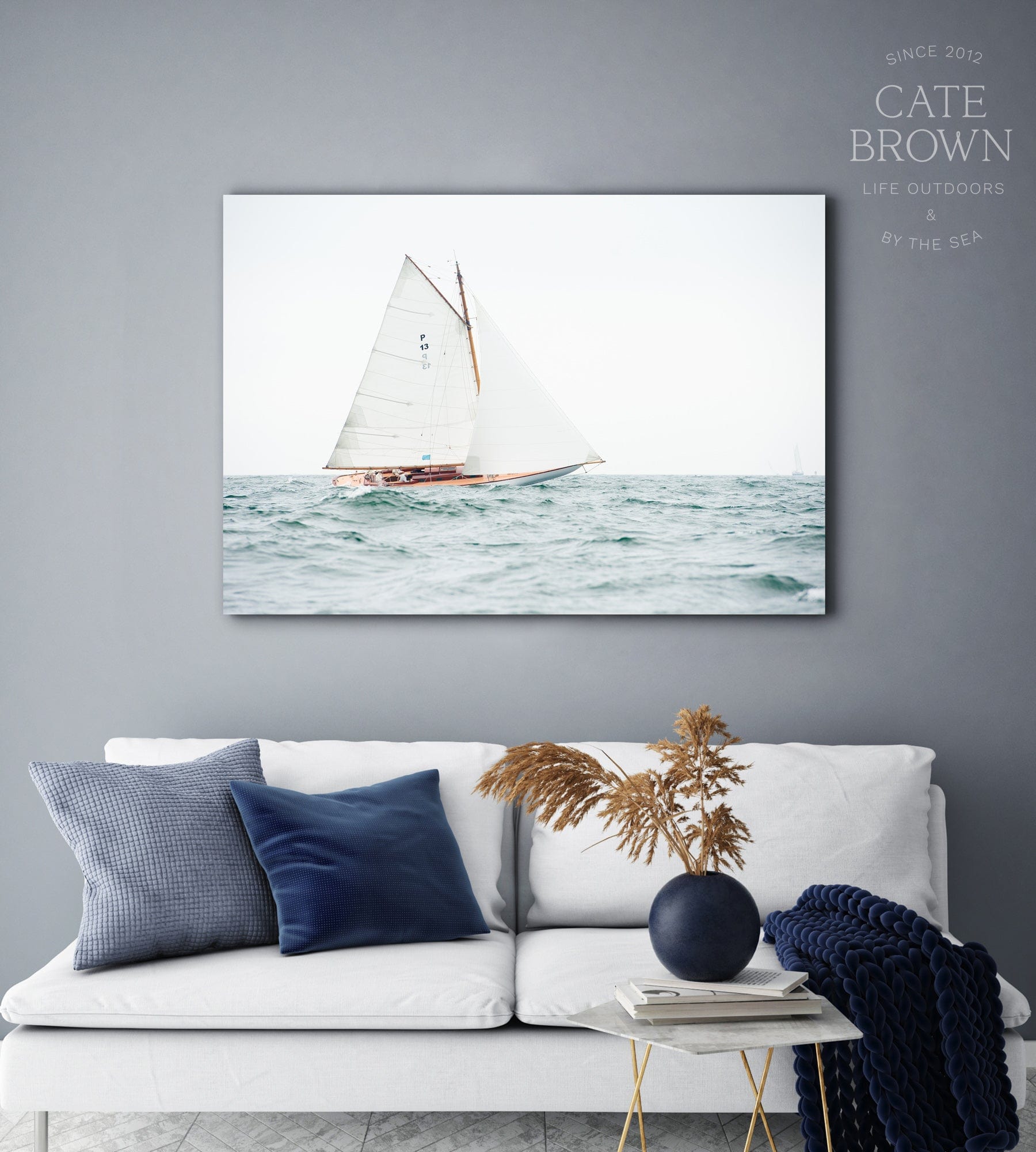 Cate Brown Photo Canvas / 16"x24" / None (Print Only) Sailing Open Seas  //  Nautical Photography Made to Order Ocean Fine Art