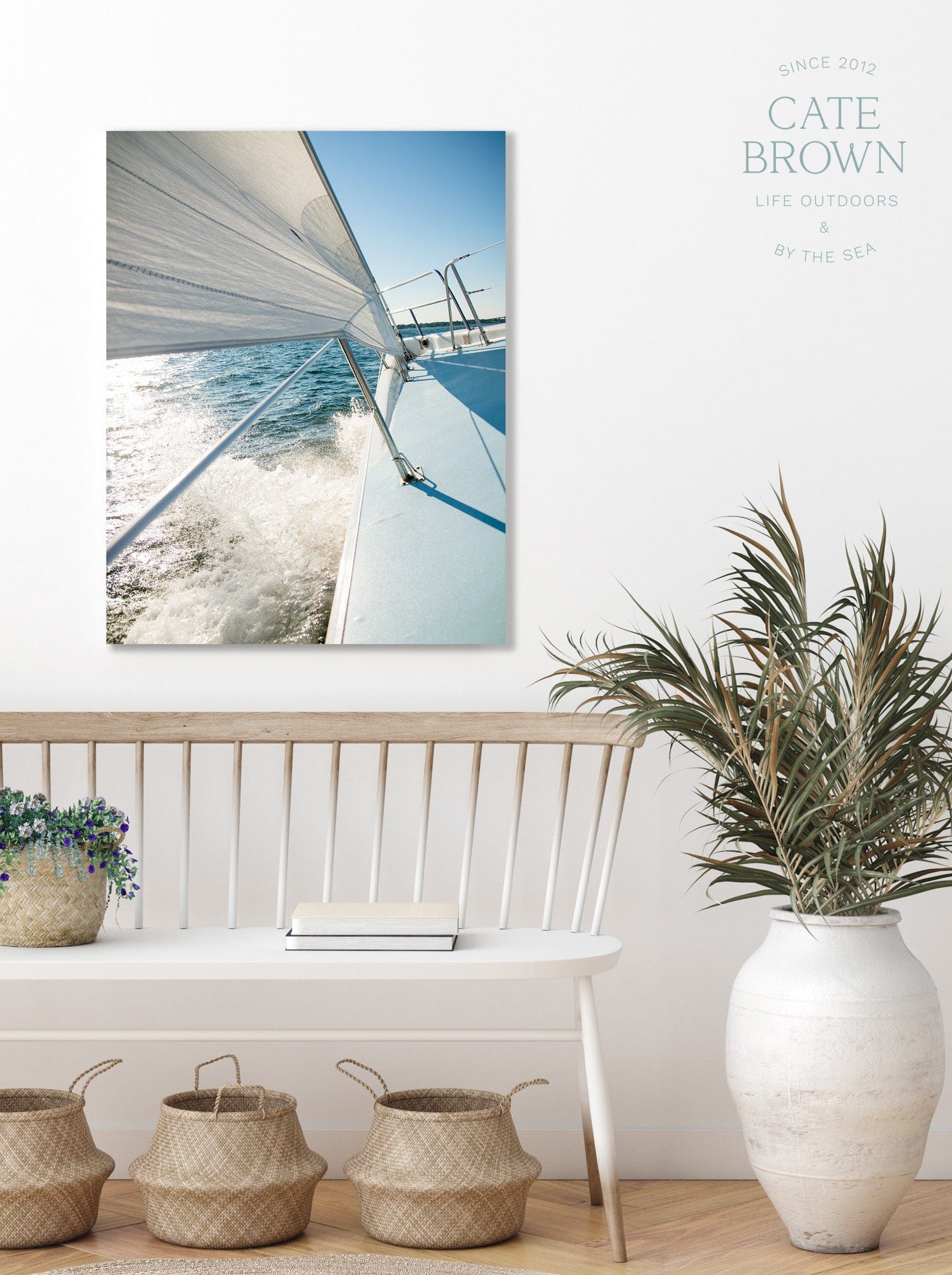 Cate Brown Photo Canvas / 16"x24" / None (Print Only) Sailing in Newport  //  Nautical Photography Made to Order Ocean Fine Art