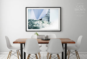 Cate Brown Photo Fine Art Print / 8"x12" / None (Print Only) Silver Spinnaker  //  Nautical Photography Made to Order Ocean Fine Art