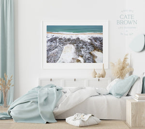 Cate Brown Photo Fine Art Print / 8"x12" / None (Print Only) Snow & Sea #1  //  Aerial Photography Made to Order Ocean Fine Art