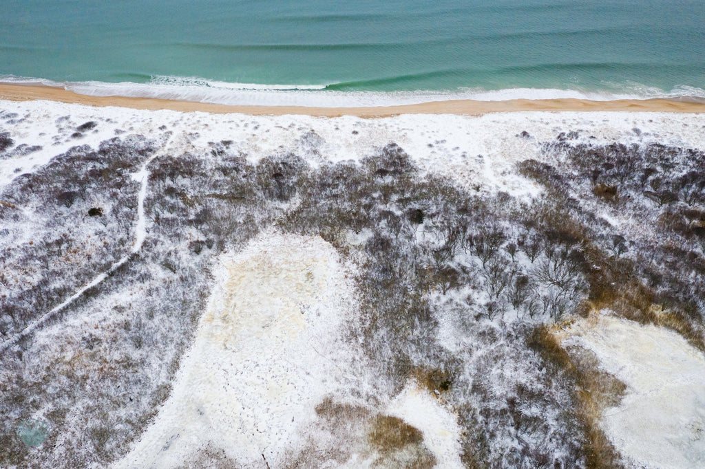 Cate Brown Photo Snow & Sea #1  //  Aerial Photography Made to Order Ocean Fine Art