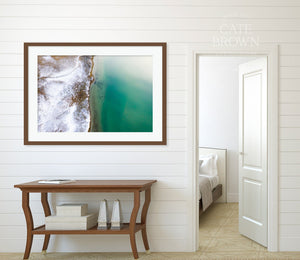 Cate Brown Photo Fine Art Print / 8"x12" / None (Print Only) Snow & Sea #8  //  Aerial Photography Made to Order Ocean Fine Art