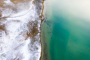 Cate Brown Photo Snow & Sea #8  //  Aerial Photography Made to Order Ocean Fine Art