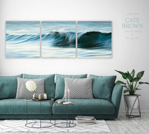 Cate Brown Photo Canvas Panels / 30"x90" / None (Print Only) Soft Water #10  //  Seascape Photography Made to Order Ocean Fine Art