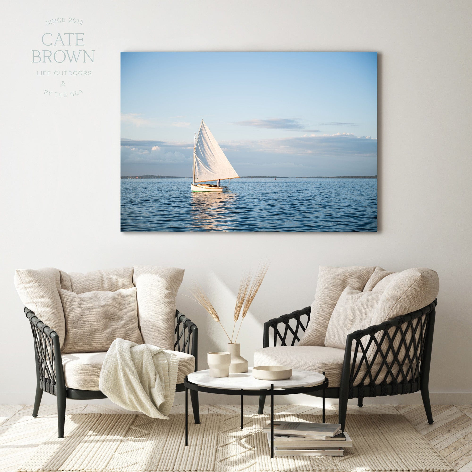 Cate Brown Photo Canvas / 16"x24" / None (Print Only) Summer Sails  //  Nautical Photography Made to Order Ocean Fine Art