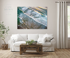 Cate Brown Photo Canvas / 16"x24" / None (Print Only) Sunrise  //  Aerial Photography Made to Order Ocean Fine Art