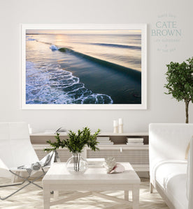 Cate Brown Photo Fine Art Print / 8"x12" / None (Print Only) Sunrise Surf  //  Aerial Photography Made to Order Ocean Fine Art