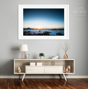 Cate Brown Photo Fine Art Print / 8"x12" / None (Print Only) Sunrise Over Hazard Rock  //  Seascape Photography Made to Order Ocean Fine Art