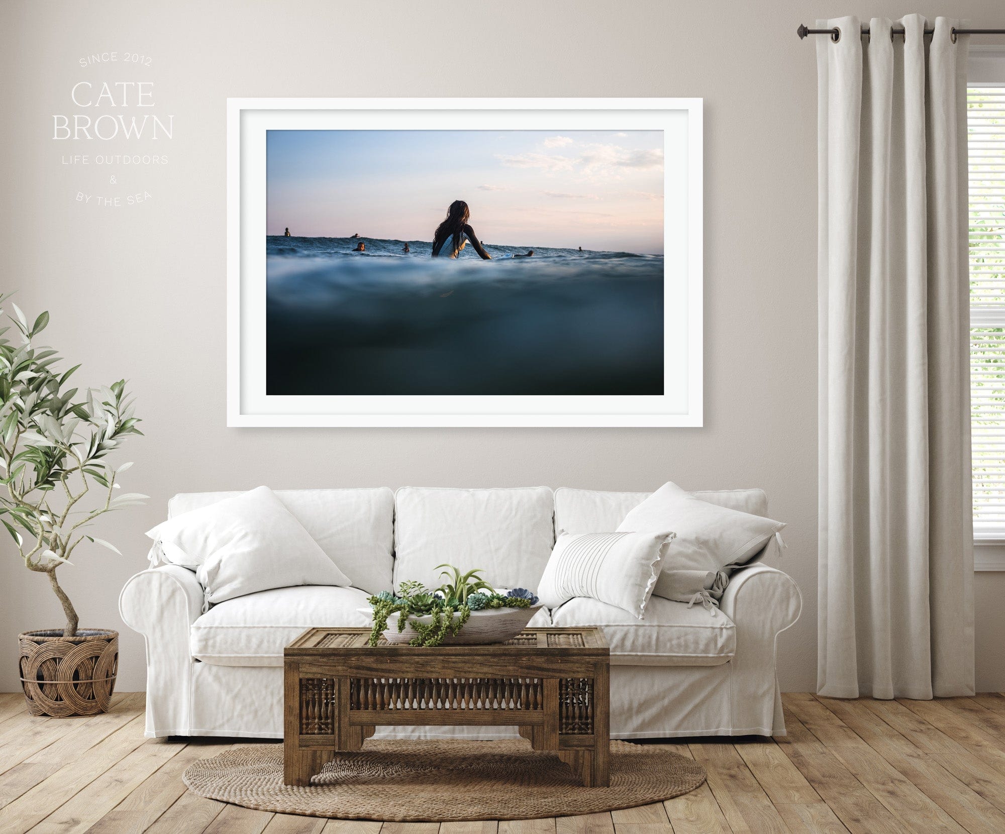 Cate Brown Photo Fine Art Print / 8"x12" / None (Print Only) Sunset Lineup for Chris  //  Surf Photography Made to Order Ocean Fine Art