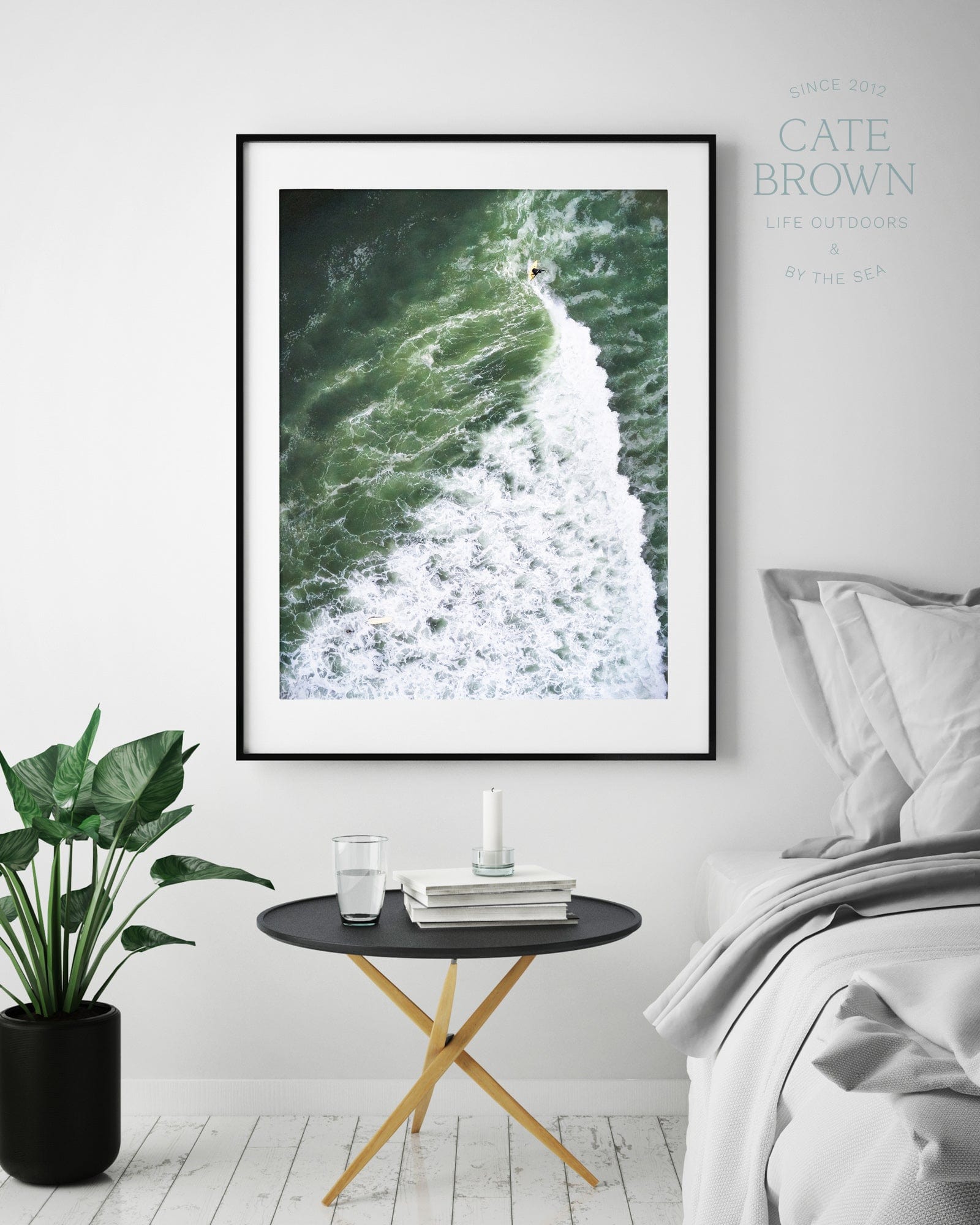 Cate Brown Photo Fine Art Print / 8"x12" / None (Print Only) Surfing Florence  //  Aerial Photography Made to Order Ocean Fine Art