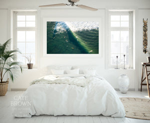 Cate Brown Photo Fine Art Print / 8"x12" / None (Print Only) Surfing Jerry  //  Aerial Photography Made to Order Ocean Fine Art