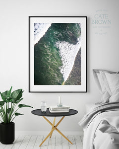Cate Brown Photo Fine Art Print / 8"x12" / None (Print Only) Surfing Jose  //  Aerial Photography Made to Order Ocean Fine Art