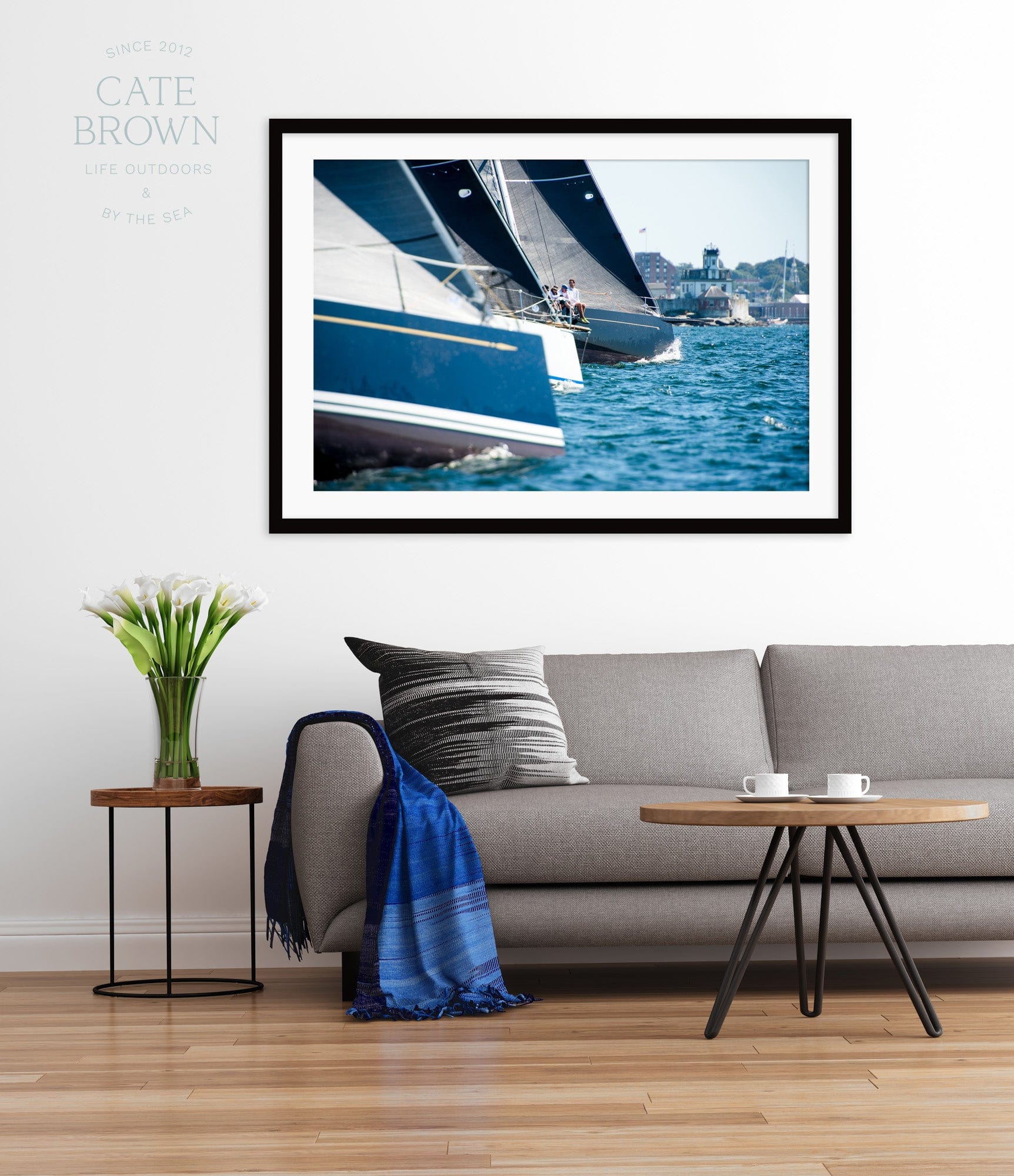 Cate Brown Photo Fine Art Print / 8"x12" / None (Print Only) Swans at Rose Island  //  Nautical Photography Made to Order Ocean Fine Art
