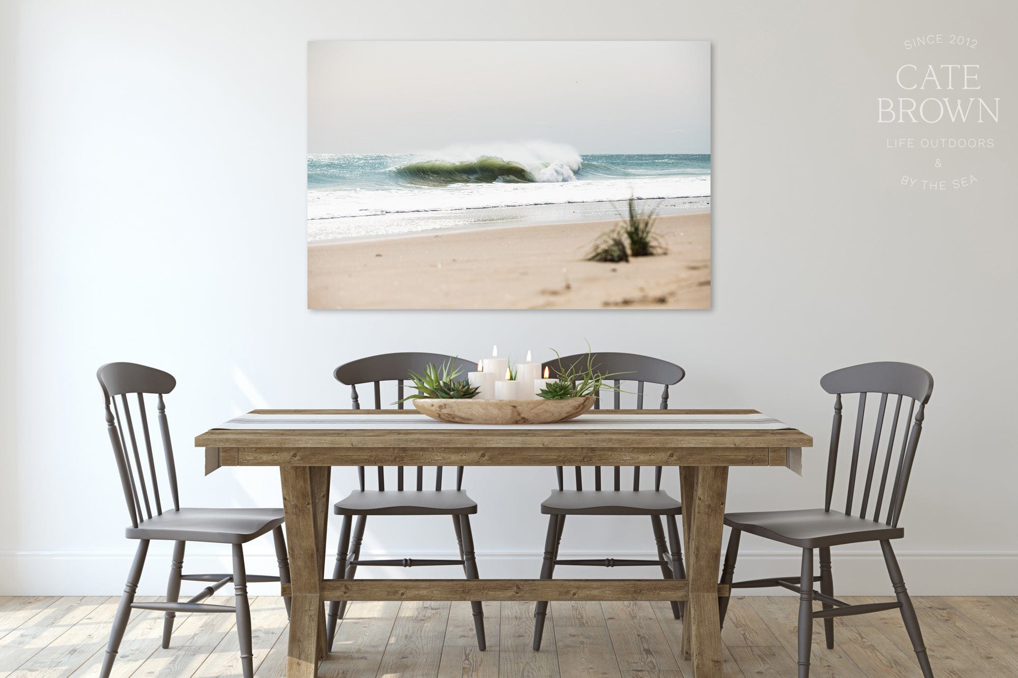 Cate Brown Photo Canvas / 16"x24" / None (Print Only) Teddy Beach Days  //  Seascape Photography Made to Order Ocean Fine Art