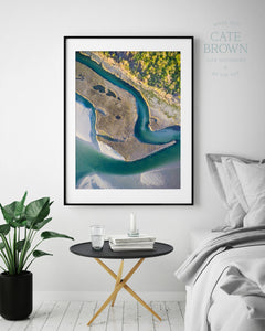 Cate Brown Photo Fine Art Print / 8"x12" / None (Print Only) Narrows #1  //  Aerial Photography Made to Order Ocean Fine Art