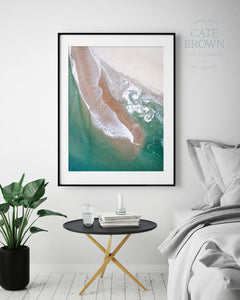 Cate Brown Photo Fine Art Print / 8"x12" / None (Print Only) Narrows #2  //  Aerial Photography Made to Order Ocean Fine Art