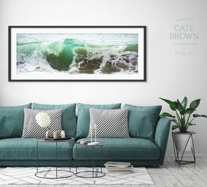 Cate Brown Photo Fine Art Print / 8"x24" / None (Print Only) West Cape Wave  //  Seascape Photography Made to Order Ocean Fine Art