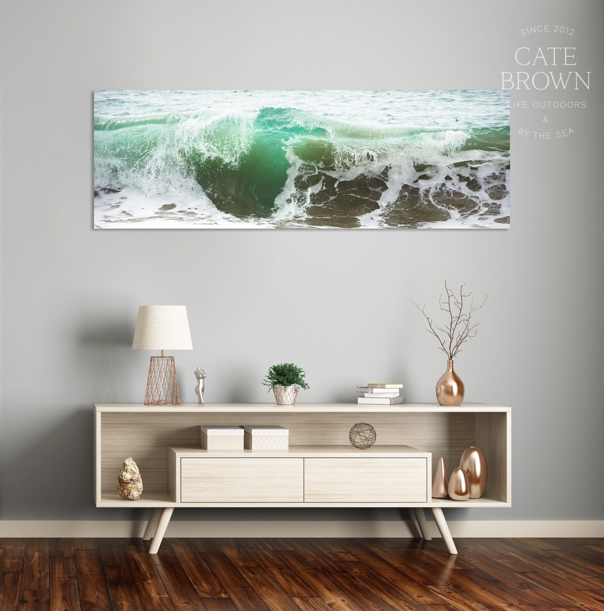 Cate Brown Photo Canvas / 12"x36" / None (Print Only) West Cape Wave  //  Seascape Photography Made to Order Ocean Fine Art