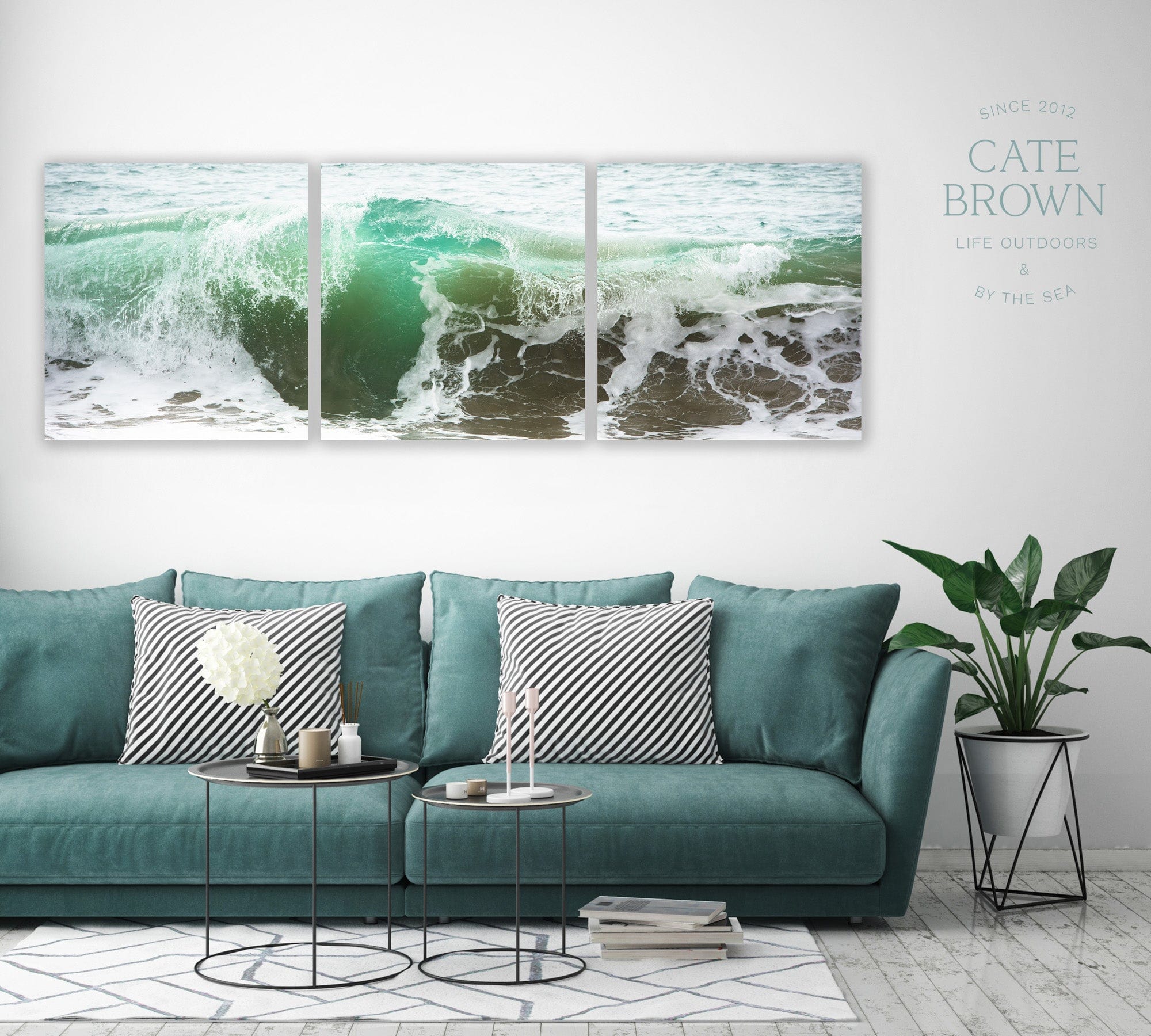 Cate Brown Photo Canvas Panels / 30"x90" / None (Print Only) West Cape Wave  //  Seascape Photography Made to Order Ocean Fine Art