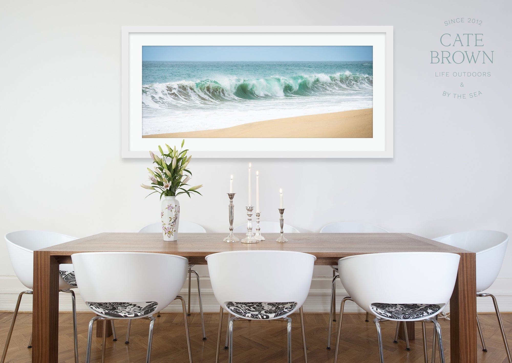 Cate Brown Photo Fine Art Print / 8"x20" / None (Print Only) Tinaja Wave Panoramic  //  Seascape Photography Made to Order Ocean Fine Art
