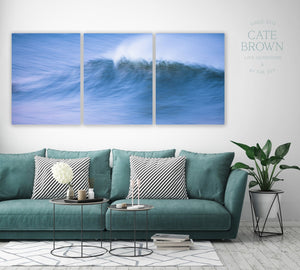 Cate Brown Photo Canvas Panels / 30"x67.5" / None (Print Only) Twilight in Motion  //  Seascape Photography Made to Order Ocean Fine Art