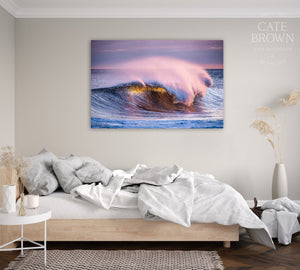 Cate Brown Photo Canvas / 16"x24" / None (Print Only) Violet Violence  //  Seascape Photography Made to Order Ocean Fine Art