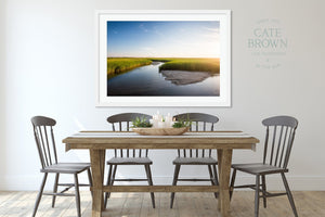 Cate Brown Photo Fine Art Print / 8"x12" / None (Print Only) Wood End Light Across the Marsh  //  Landscape Photography Made to Order Ocean Fine Art
