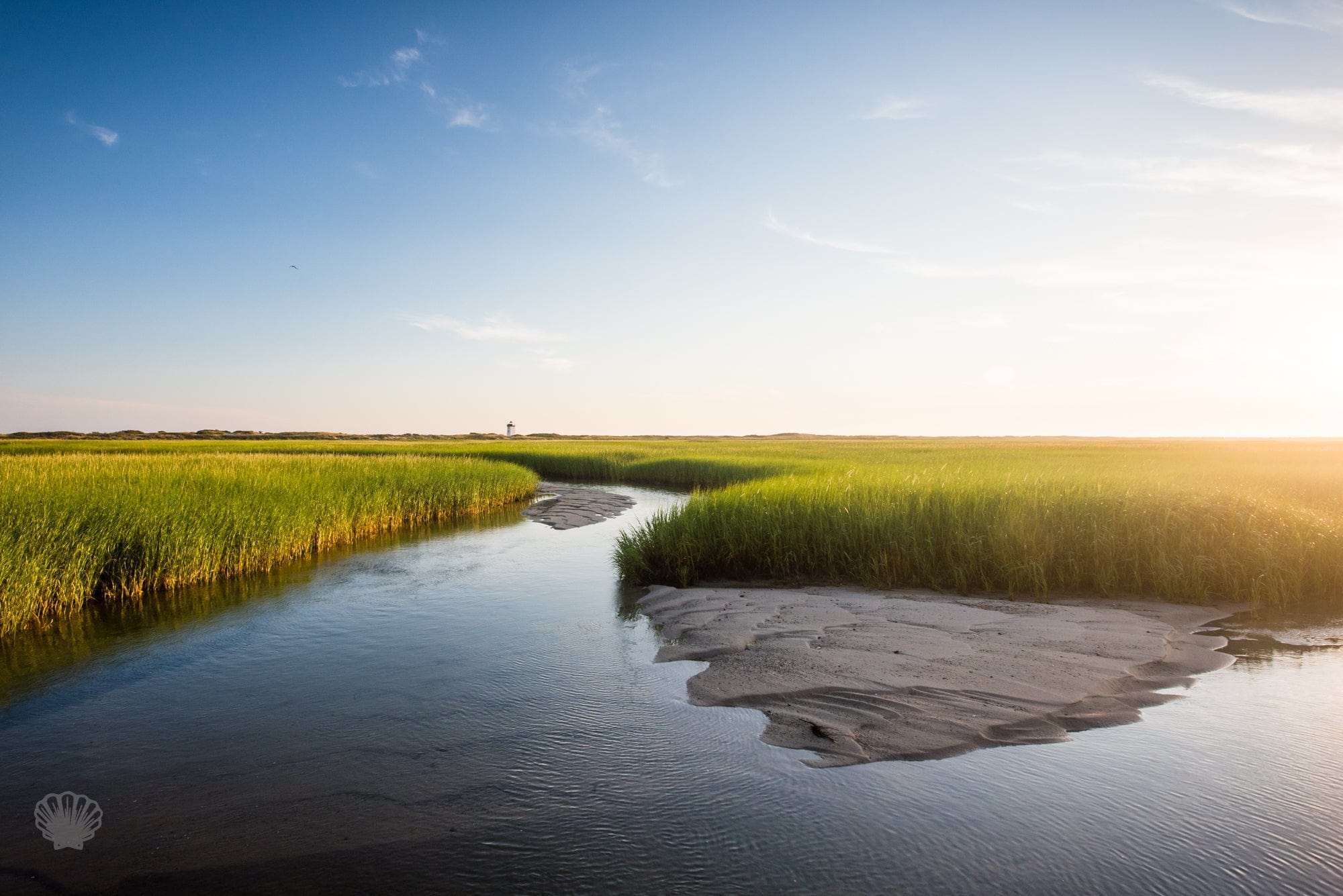 Cate Brown Photo Wood End Light Across the Marsh  //  Landscape Photography Made to Order Ocean Fine Art