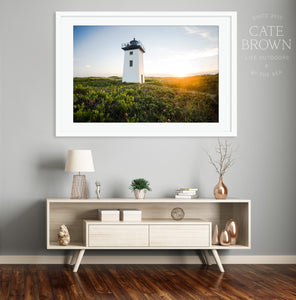 Cate Brown Photo Fine Art Print / 8"x12" / None (Print Only) Wood End Light at Sunset #1  //  Landscape Photography Made to Order Ocean Fine Art