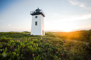 Cate Brown Photo Wood End Light at Sunset #1  //  Landscape Photography Made to Order Ocean Fine Art