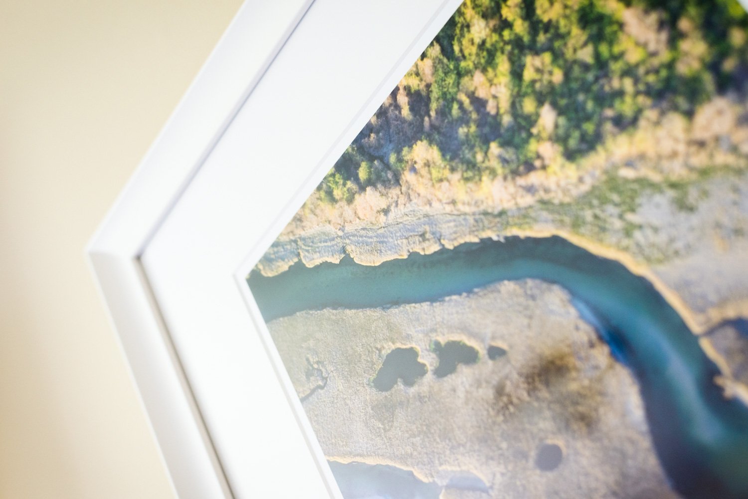Cate Brown Photo The Narrows Aerial #1 // Framed Fine Art 20x26" // Limited Edition 1 of 150 Available Inventory Ocean Fine Art